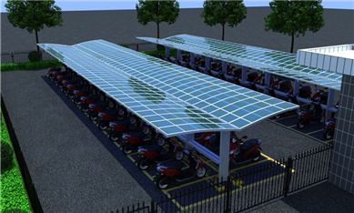 至尊卡爾電瓶車充電棚解決方案，打造小區單位新地標