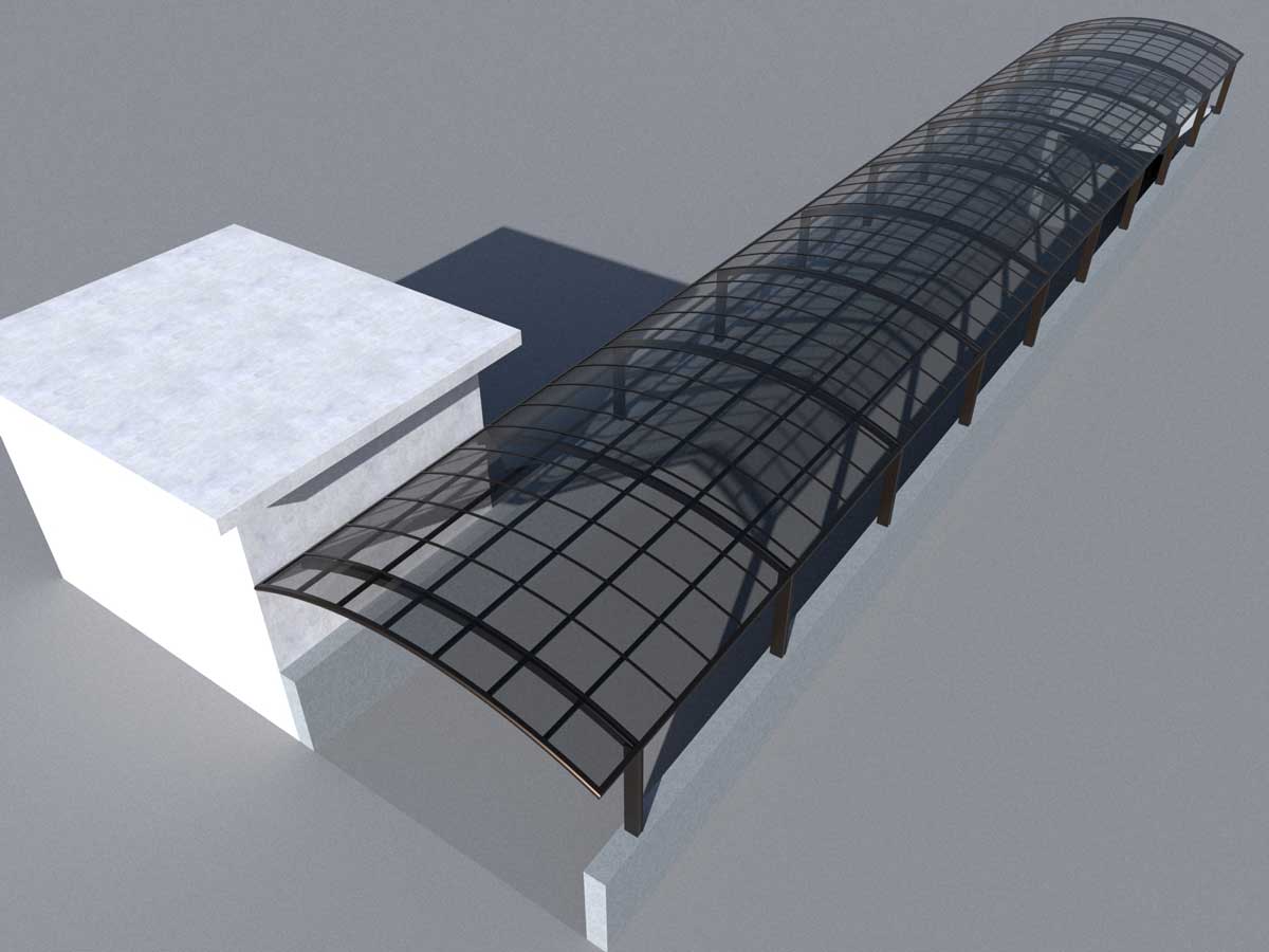 車庫出入口雨棚怎么選？20年廠家教你選擇地下車庫雨棚