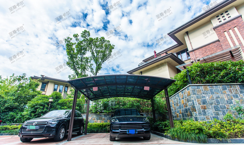 汽車停車棚效果圖，真是兼顧美觀與實用