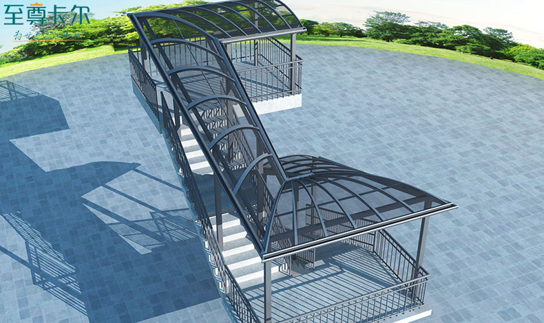 露天自動(dòng)扶梯雨棚？樓梯耐力板擋雨棚？